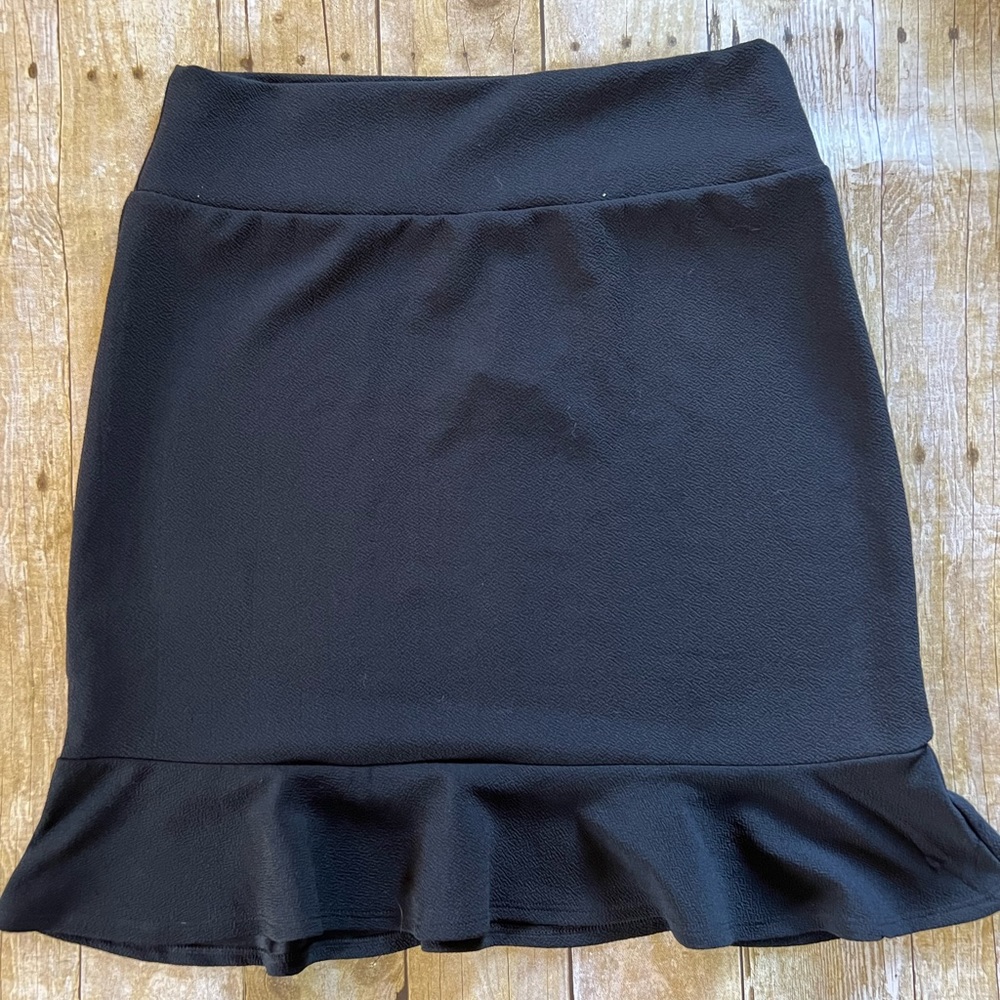 agnes and dora flounce skirt, solid black. xl